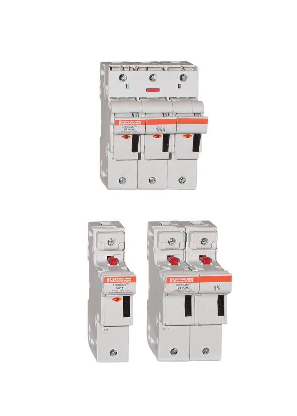 X331151 - modular fuse holder, UL+IEC, 3P+N, 14x51, DIN rail mounting, IP20